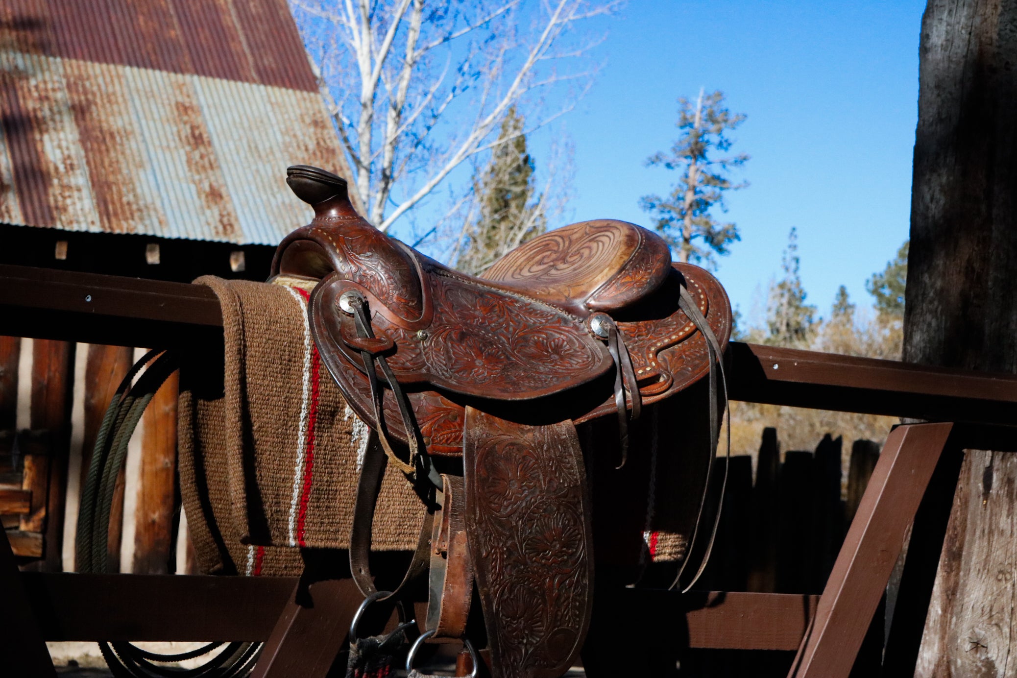 Vintage 1947 Tex Tan Heregord Series 16 inch Western Show Saddle Model Number 3420
