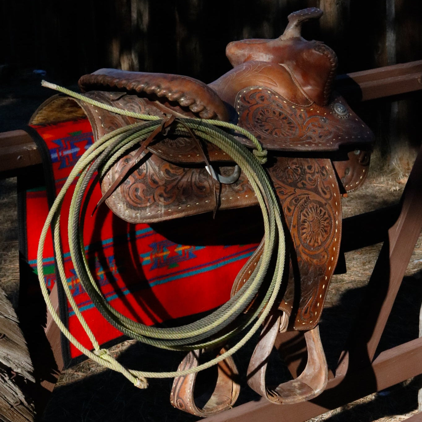 Vintage 16 3/4-inch Classic Western Show Saddle