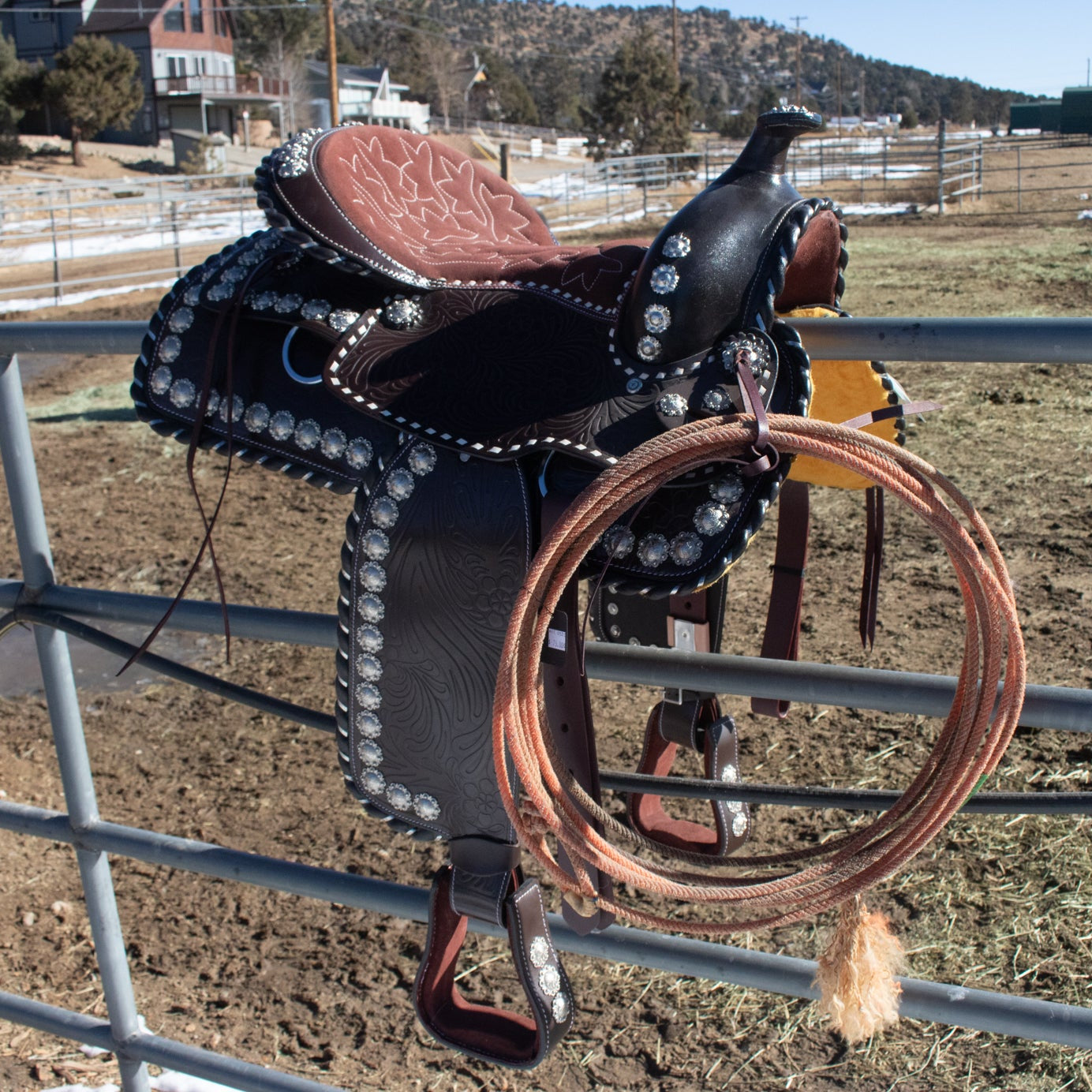 16 Inch Western Show Saddle Model No.1261 Made India