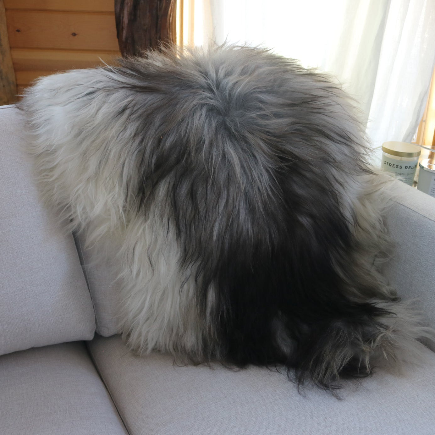 Natural Grey Icelandic Genuine Sheepskin Rug