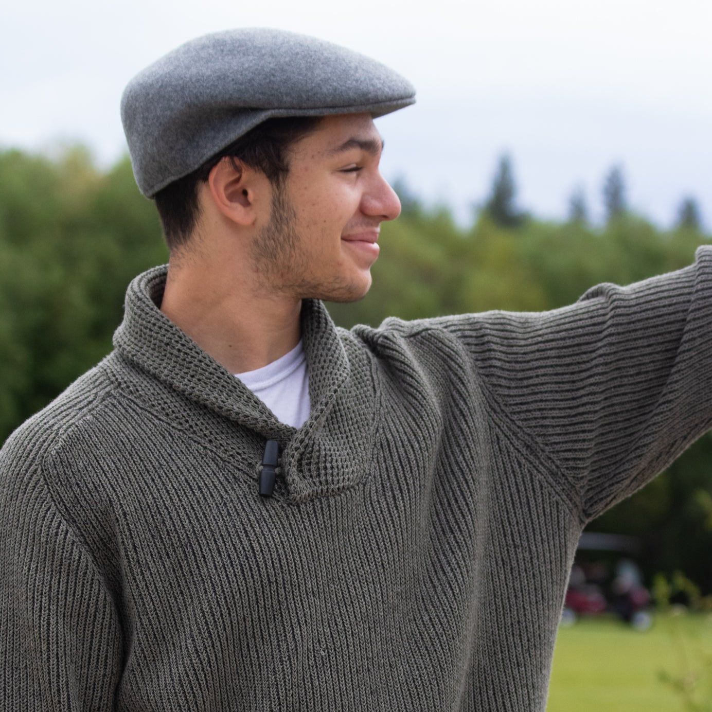 Pendleton Charcoal Gray Driving Cap