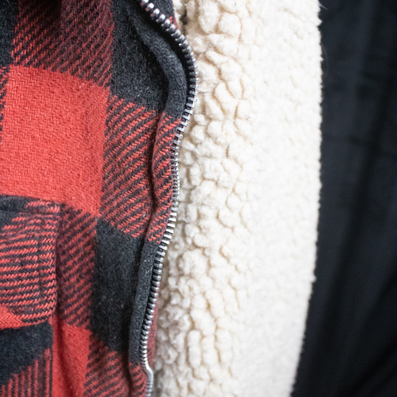 Westwind Vintage  Sherpa Lined Buffalo Plaid Coat Size L