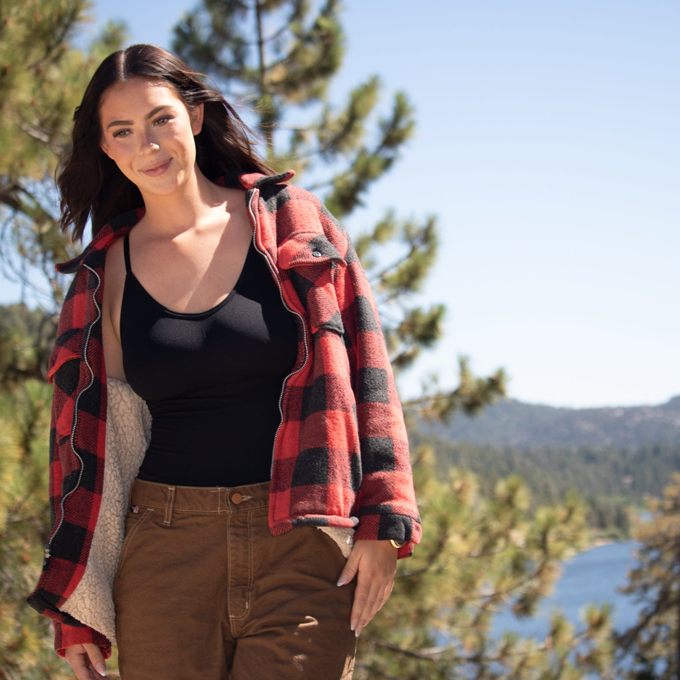 Westwind Vintage  Sherpa Lined Buffalo Plaid Coat Size L