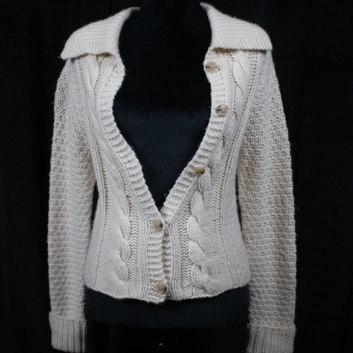 Theory White Button-up Cashmere Sweater