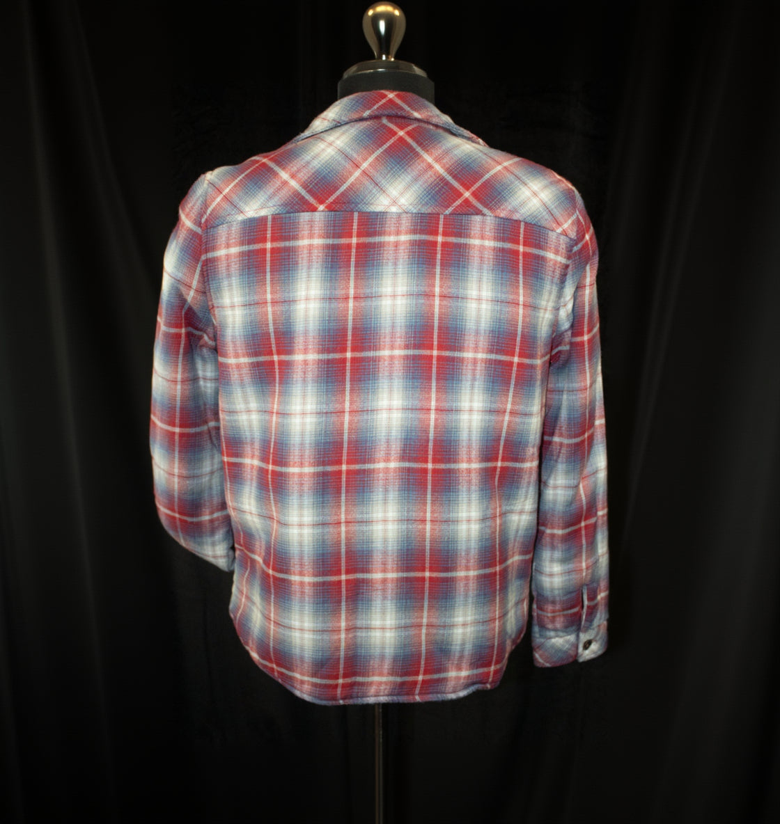 Velvet By Graham & Spencer Red and Blue Flannel with Sherpa Liner Size Small