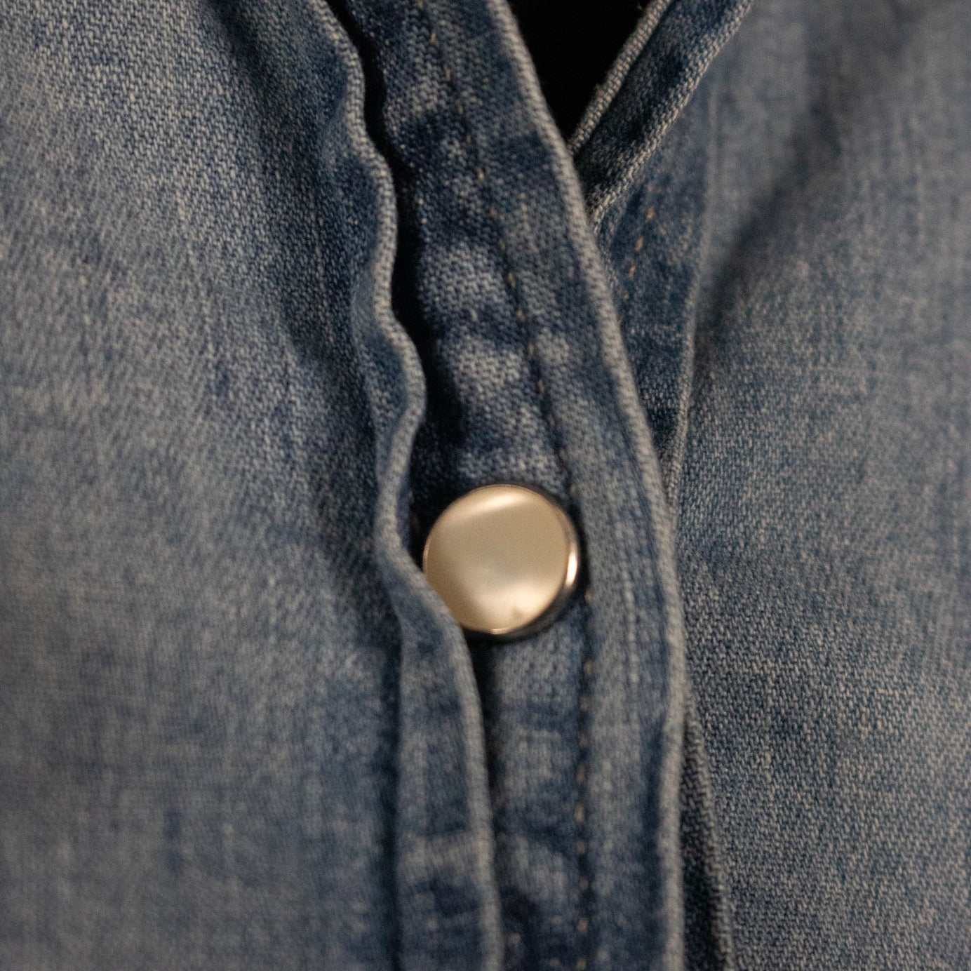 Western Distressed Denim White Pearly Buttons