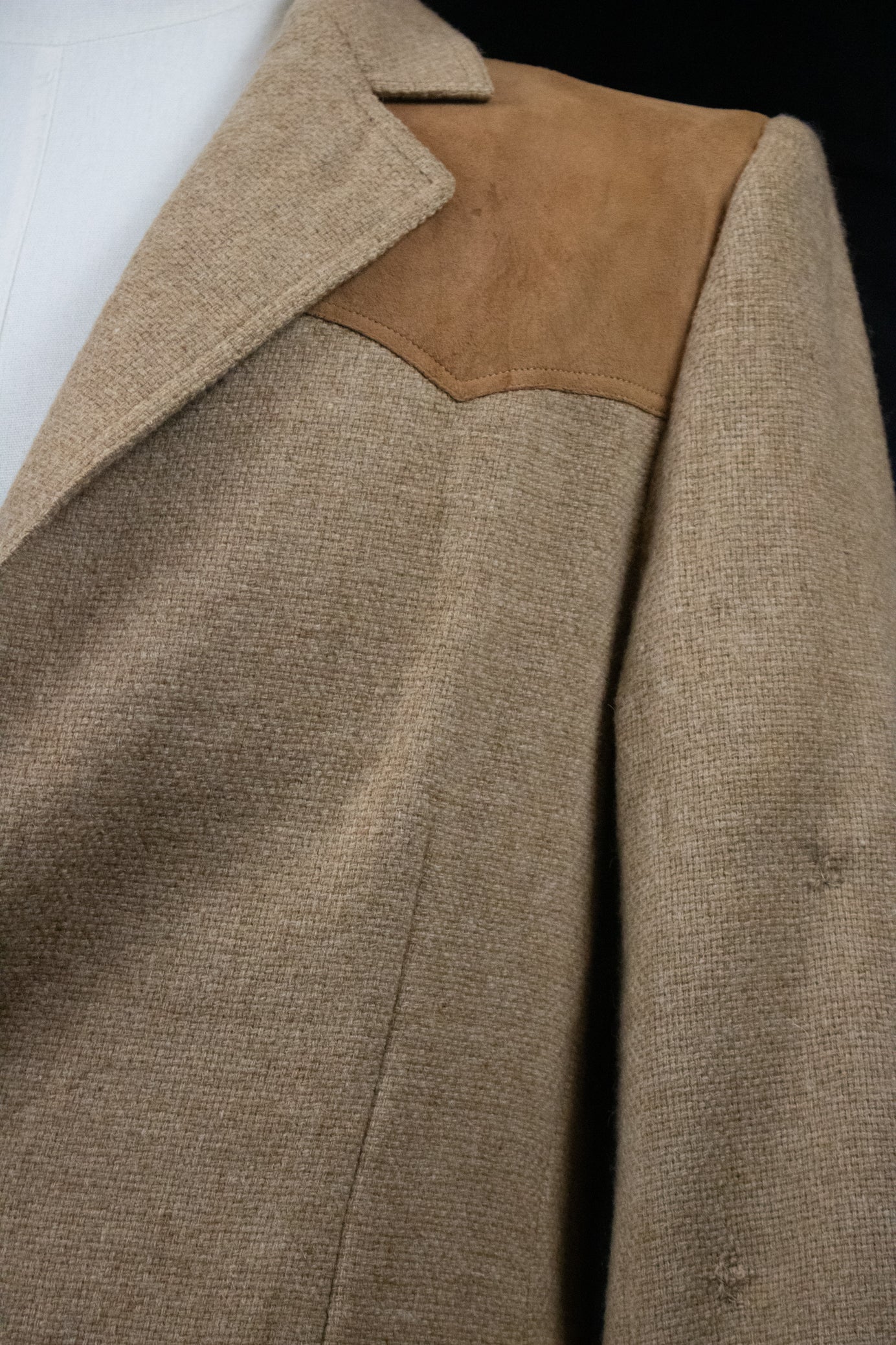 Pendleton Western Blazer 42 Long Made in USA 100% Wool Suede Trim Cowboy Jacket