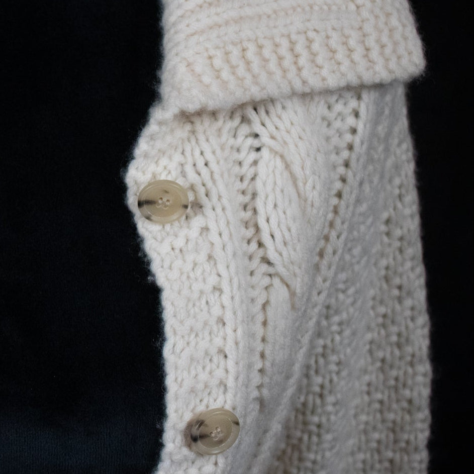 Theory White Button-up Cashmere Sweater