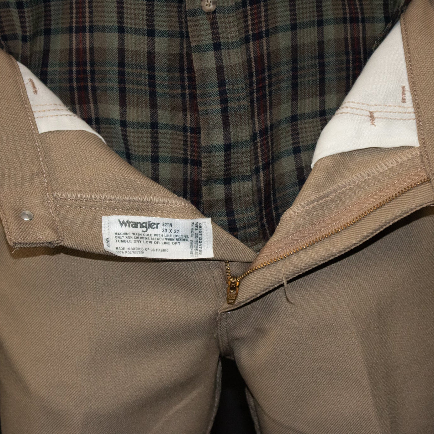 Khaki Tan Wrangler Dress Pants Size 33x32