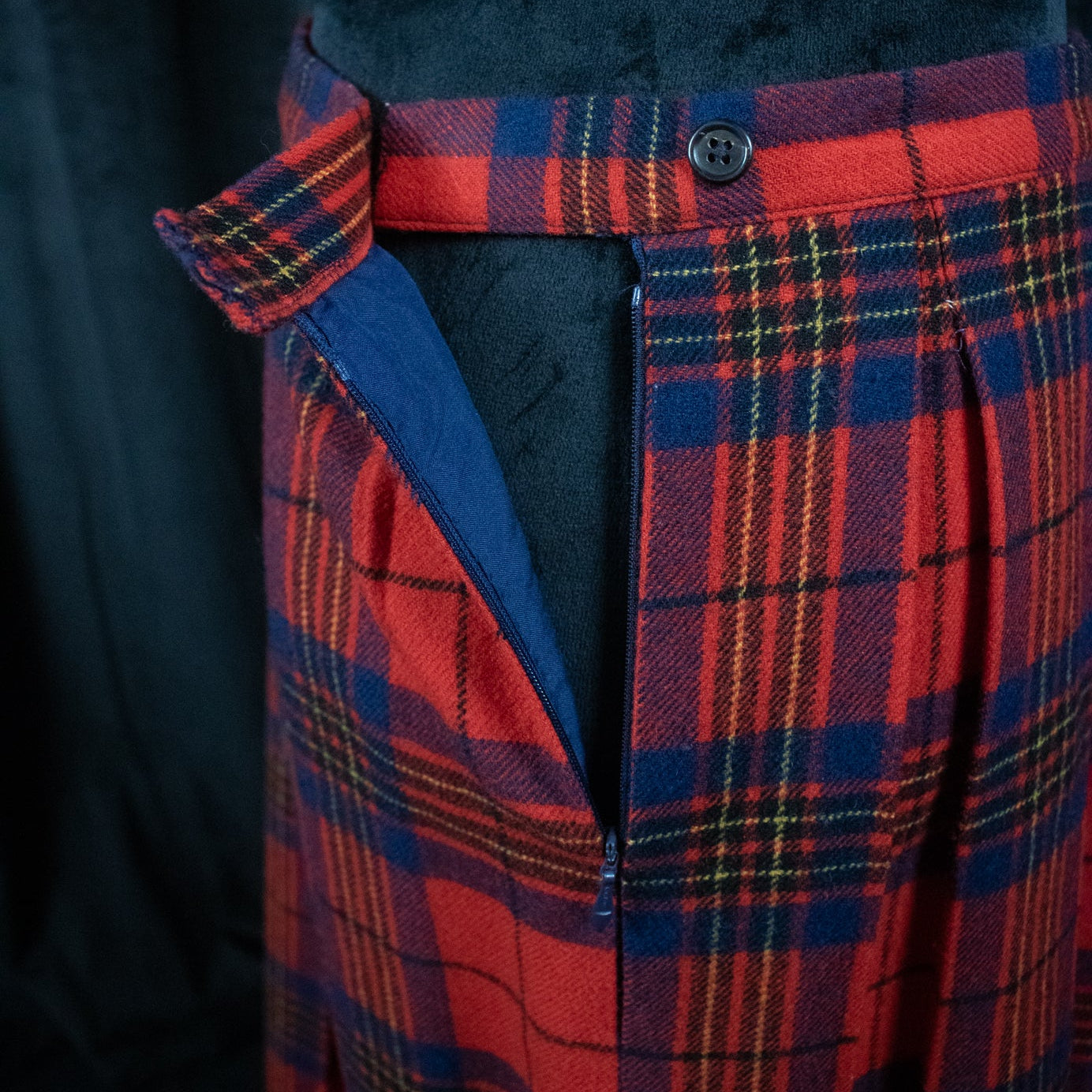 Pendleton Virgin Wool Red Plaid Midi Skirt Size 6