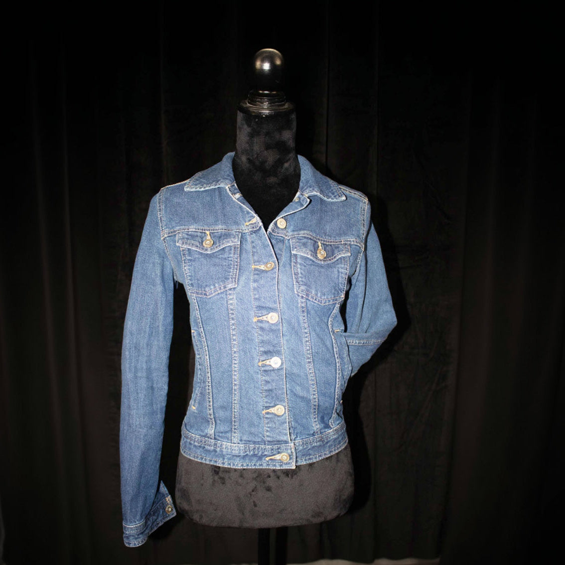 Arizona Jean Co. Blue Jean Jacket Size: Extra Small