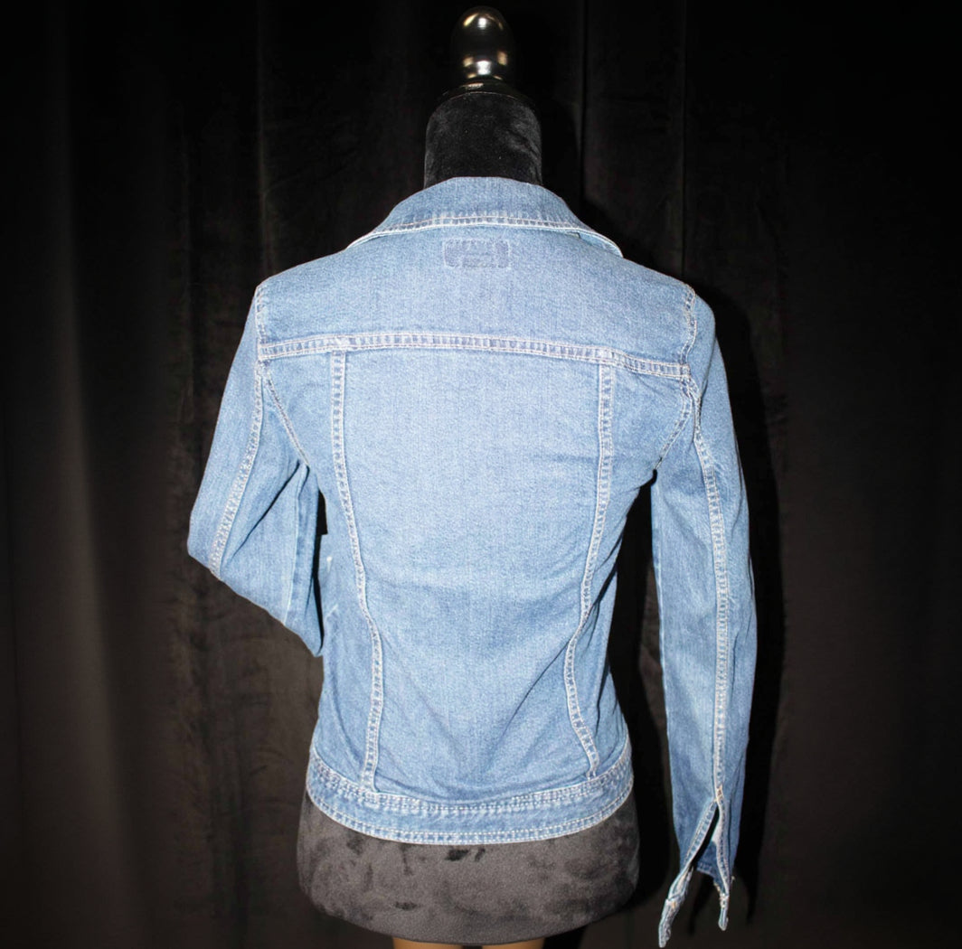 Arizona Jean Co. Blue Jean Jacket Size: Extra Small