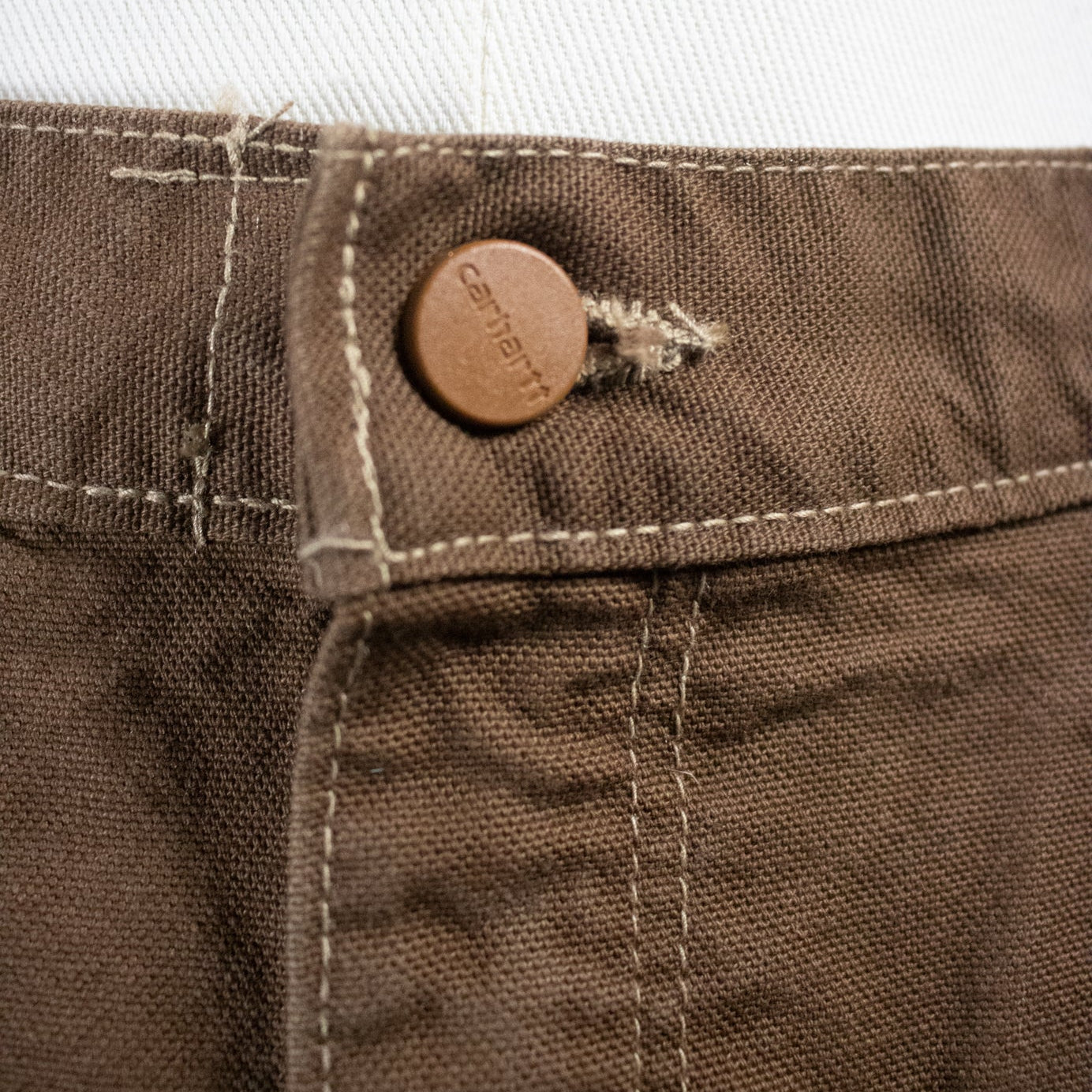 Carhartt Washed Duck Dungaree Work Pants Color Brown