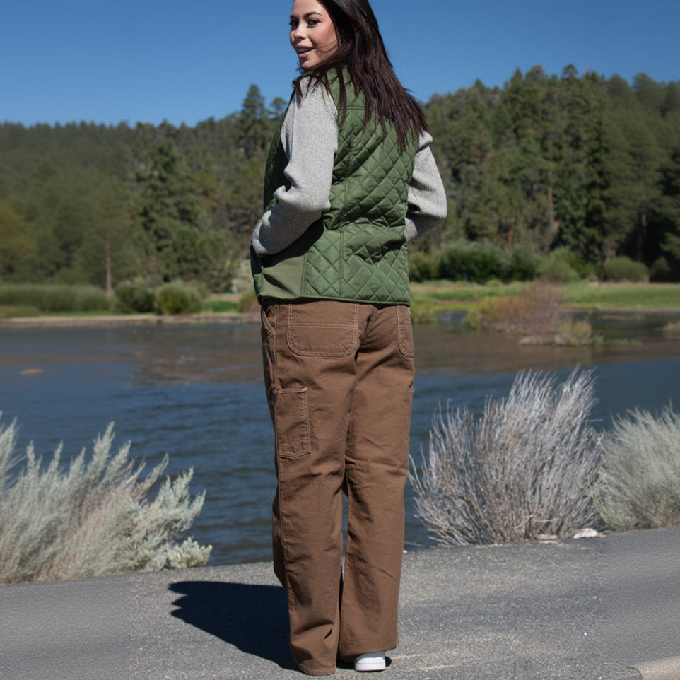 Carhartt Washed Duck Dungaree Work Pants Color Brown
