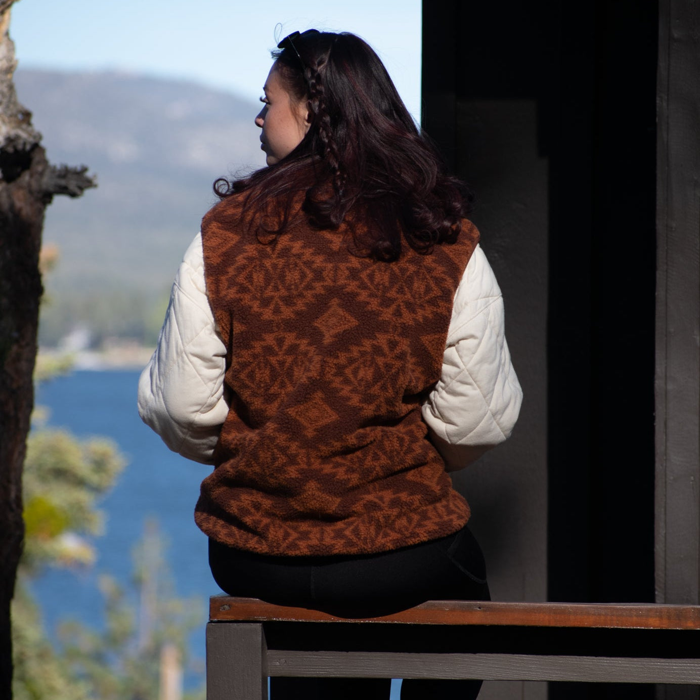 Pendleton Fleece Unisex Vest Mocha Colored