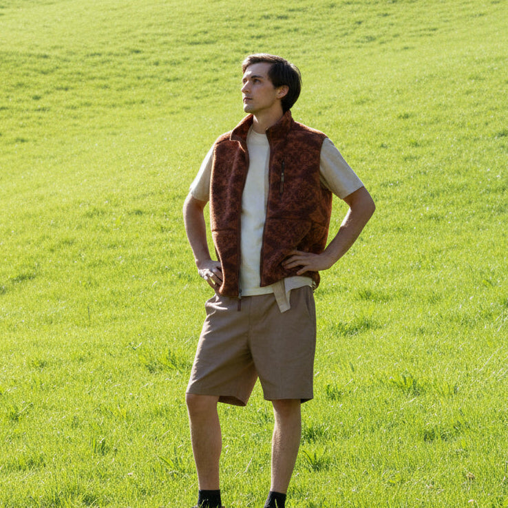 Pendleton Fleece Unisex Vest Mocha Colored