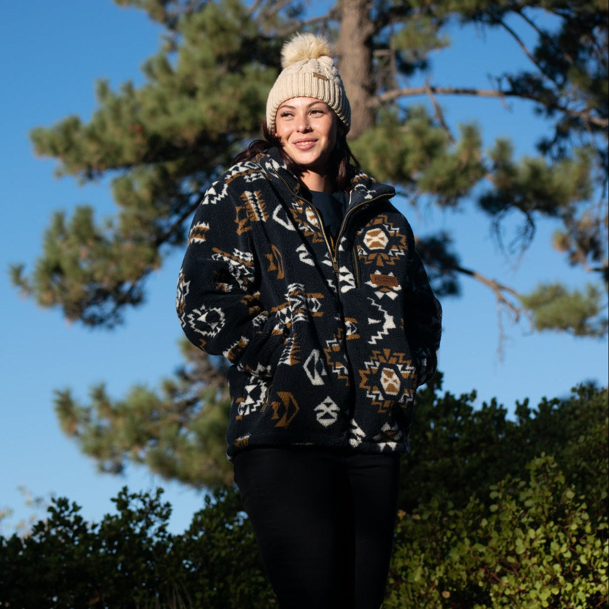 Pendleton Whidbey Fleece Zip Front; Highland Ridge Midnight