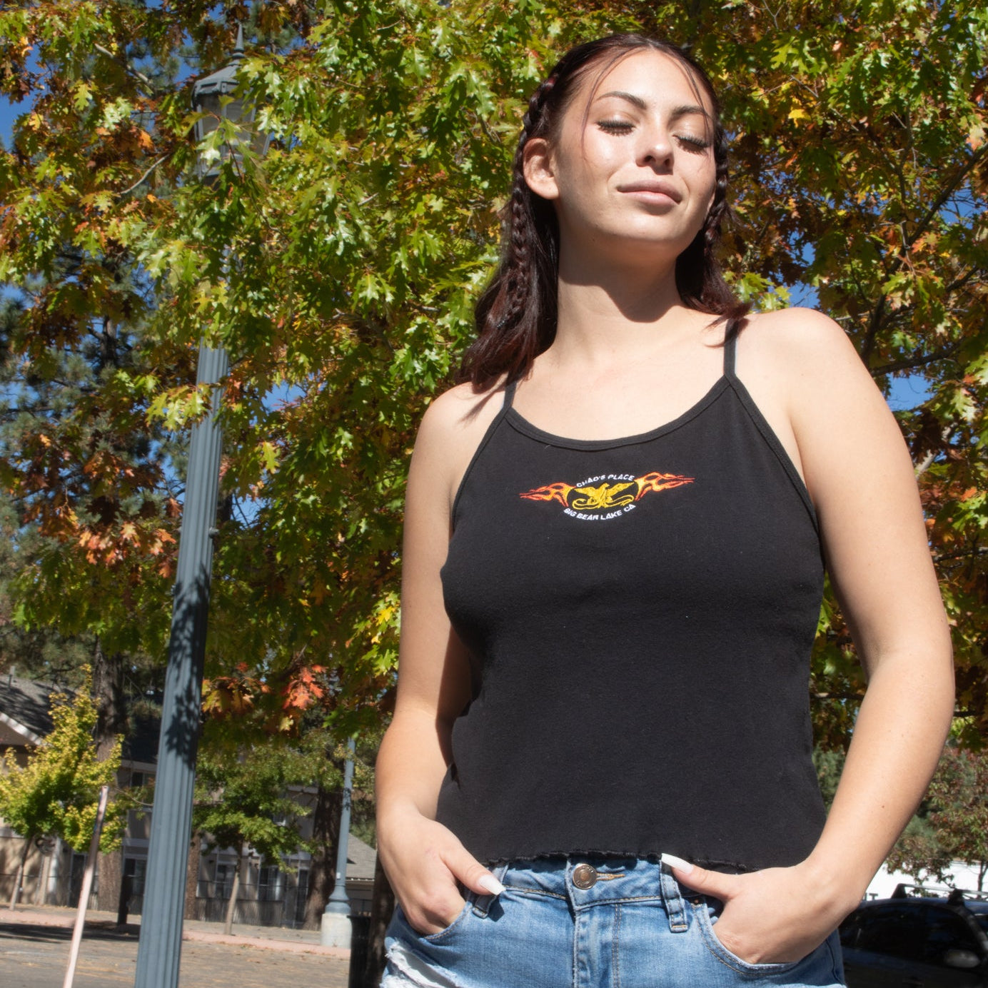 Vintage 90's Chad's Place Bar Black Women's Tank Top