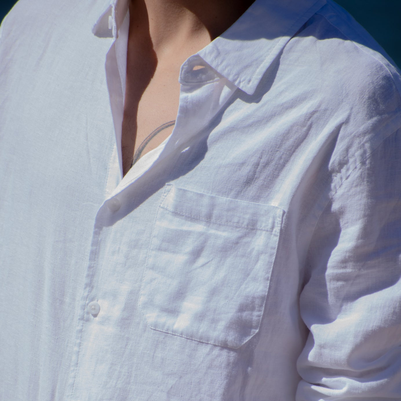 MAGASCHONI Linen Viscose Blend Long Sleeve Button Down Shirt White Multiple Sizes