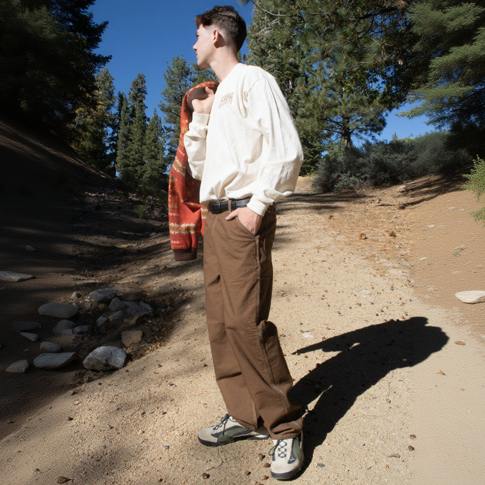 Carhartt Washed Duck Dungaree Work Pants Color Brown