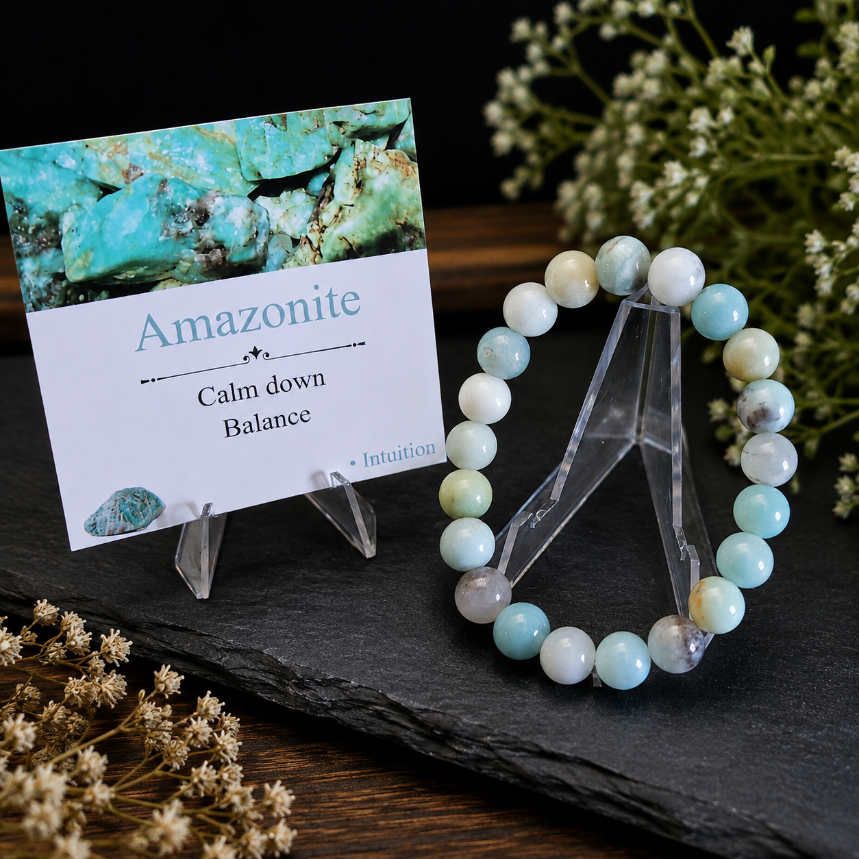 Amazonite Beaded Stretch Bracelet