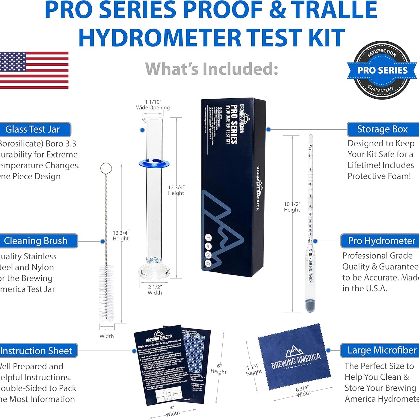 Brewing America Pro Series Hydrometer Test Kit