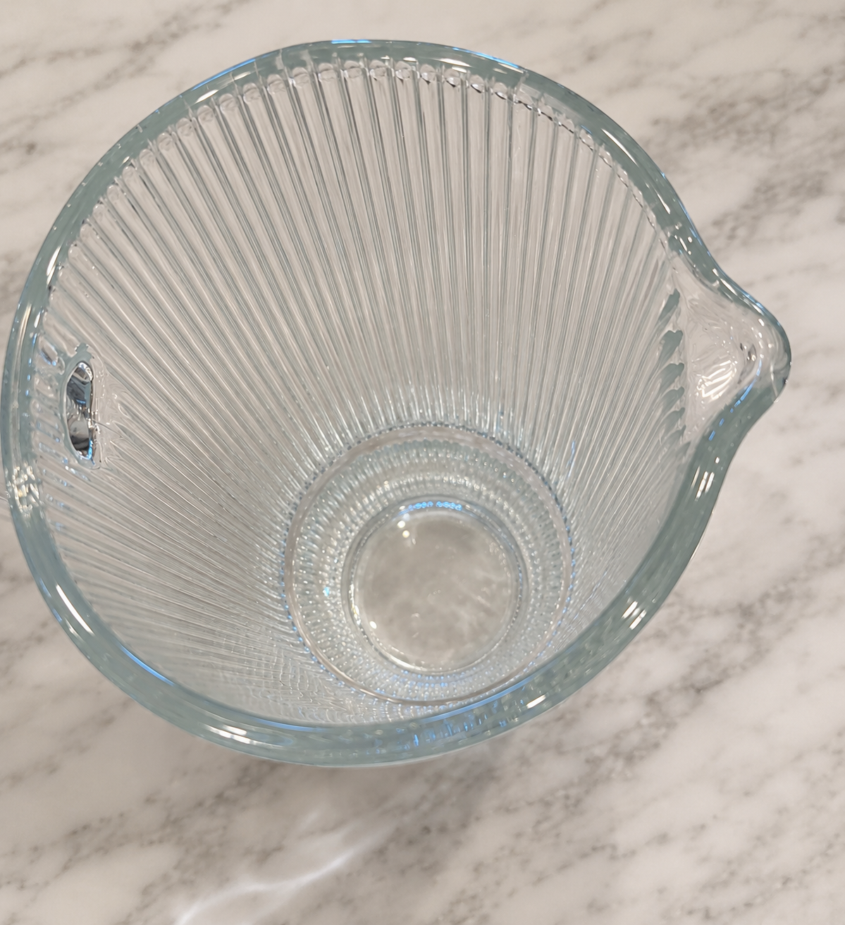 Capri Ribbed Clear Glass Pitcher
