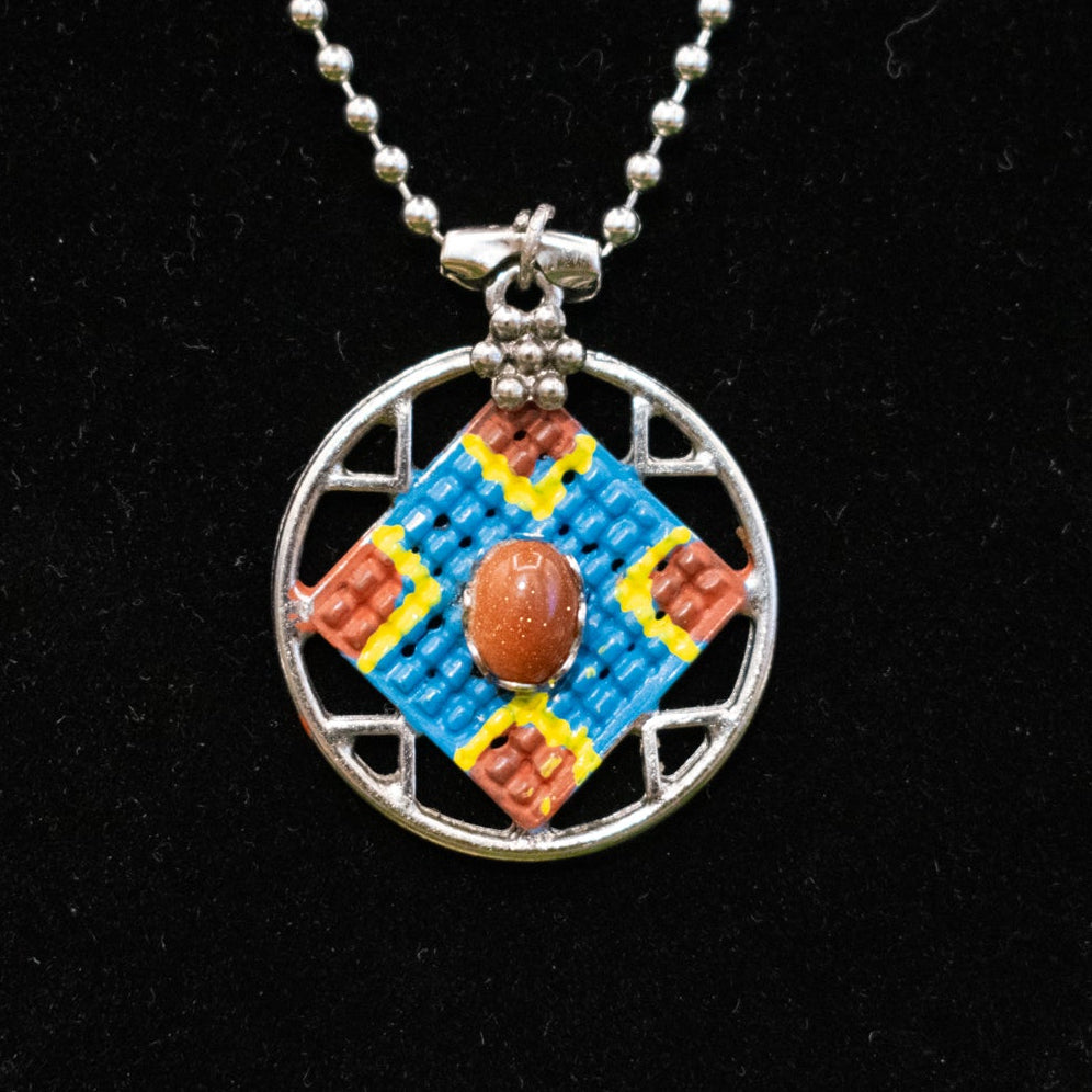 Goldstone Navajo Style Necklace