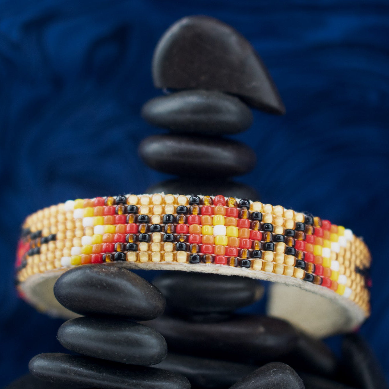 Native American Navajo Indian Hand Beaded Bracelet by Jacklyn Cleveland
