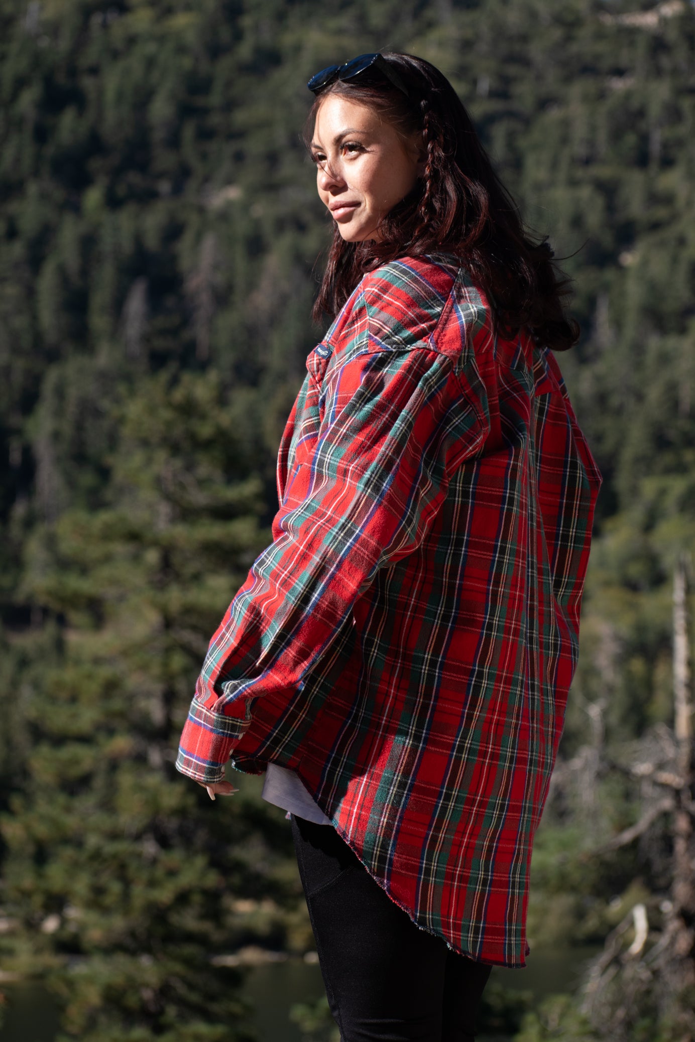 Wrangler Red Plaid Flannel Shirt X-Long Tails Regular Fit Size 18-35 Western Workwear