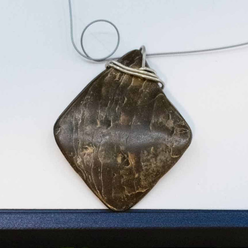 Abalone Shell with Infinity Spiral On a Choker String