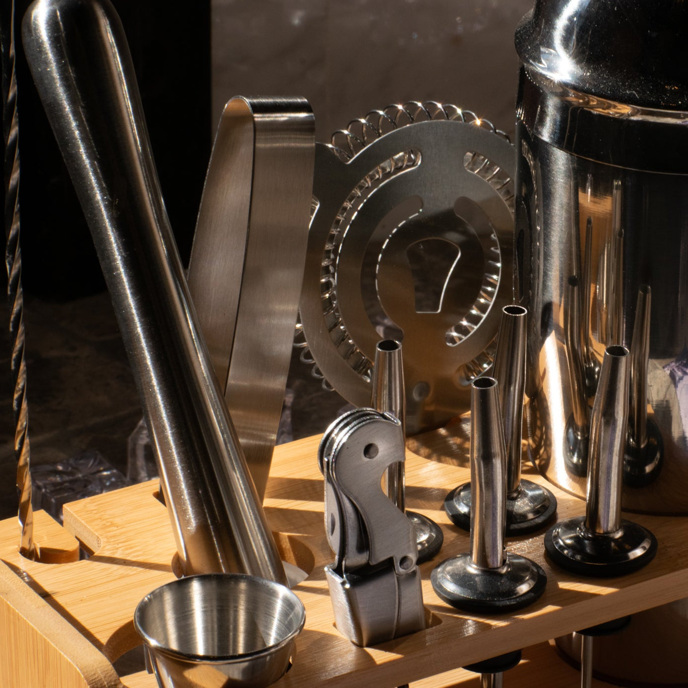 Mixology Bartender Kit with Stand Bar Tool Set