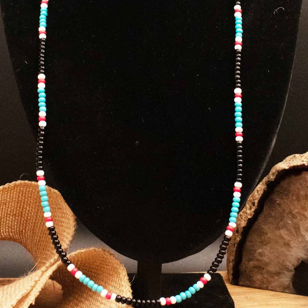 Jim Morrison Style 1969 Zephyr Edition Native American Cobra Bead Necklace