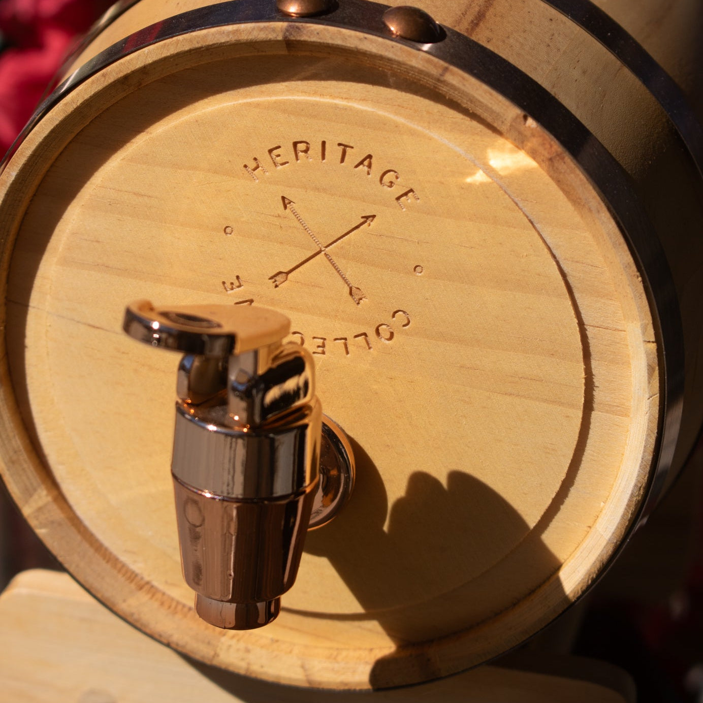 Hammer & Axe Wood Whiskey Barrel
