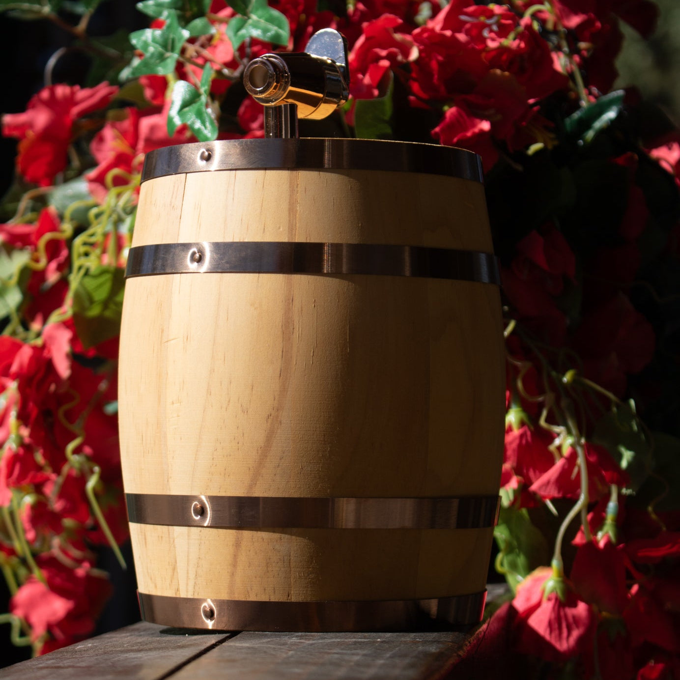 Hammer & Axe Wood Whiskey Barrel