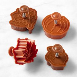 Williams Sonoma Autumn Pie Punches Set Of 4