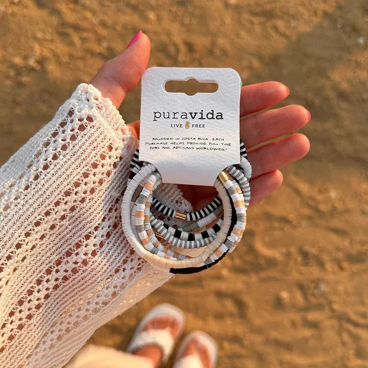 Pura Vida Vacation Vibes Stretch Bracelet 8 Pack Set