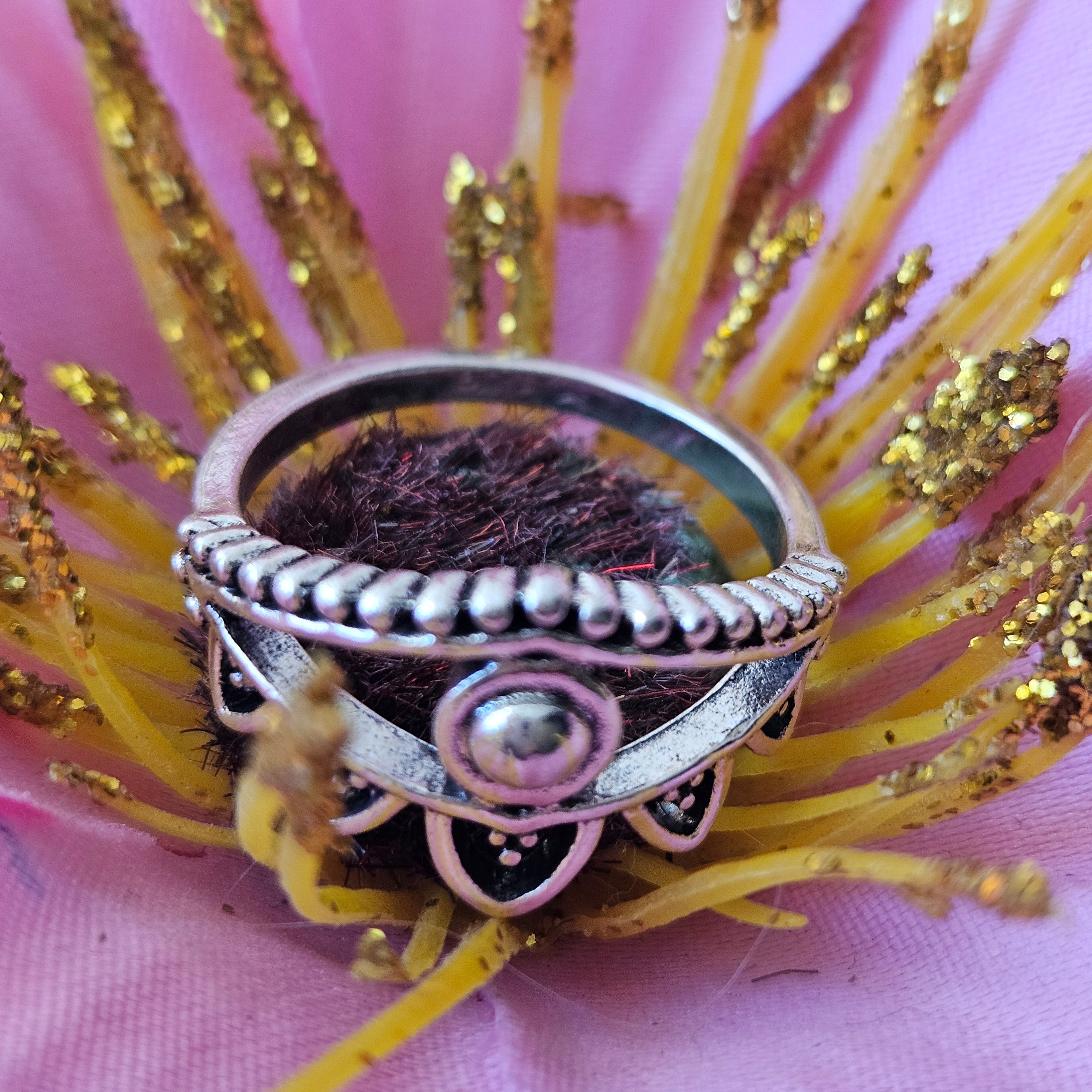 All Seeing Eye Alloy Plated Silver Plated Alloy Ring Size 7.5