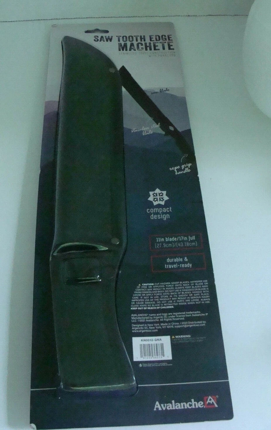 Avalanche Saw Tooth Edge Machete with Red Paracord Handle