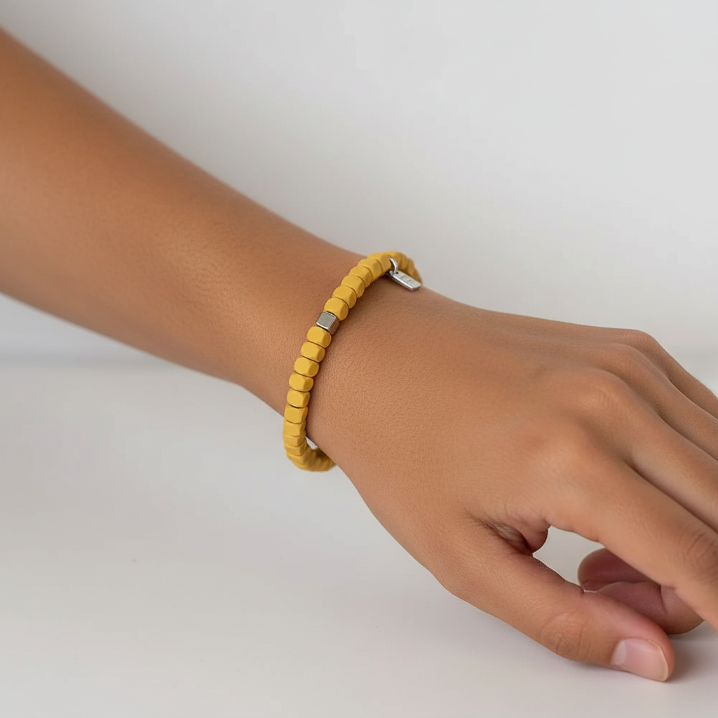 Pura Vida Coated Hematite Stretch Bracelet