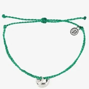 Pura Vida Braided Jute Cord Sloth Bracelet Silver Colored Charm
