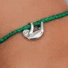 Pura Vida Braided Jute Cord Sloth Bracelet Silver Colored Charm