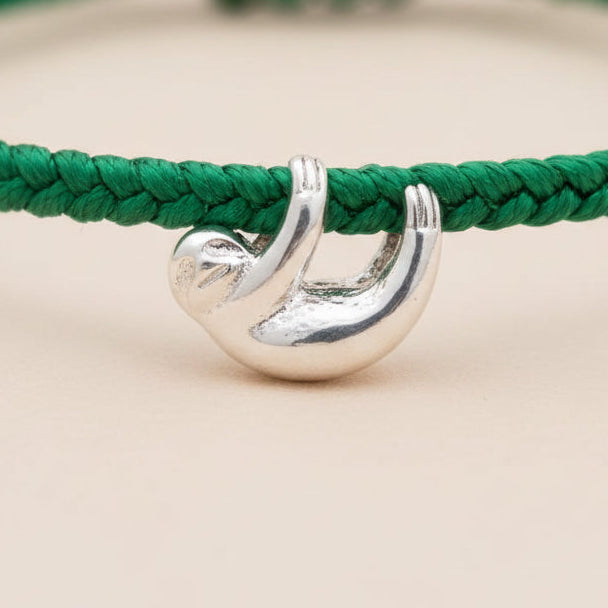 Pura Vida Braided Jute Sloth Charm Bracelet