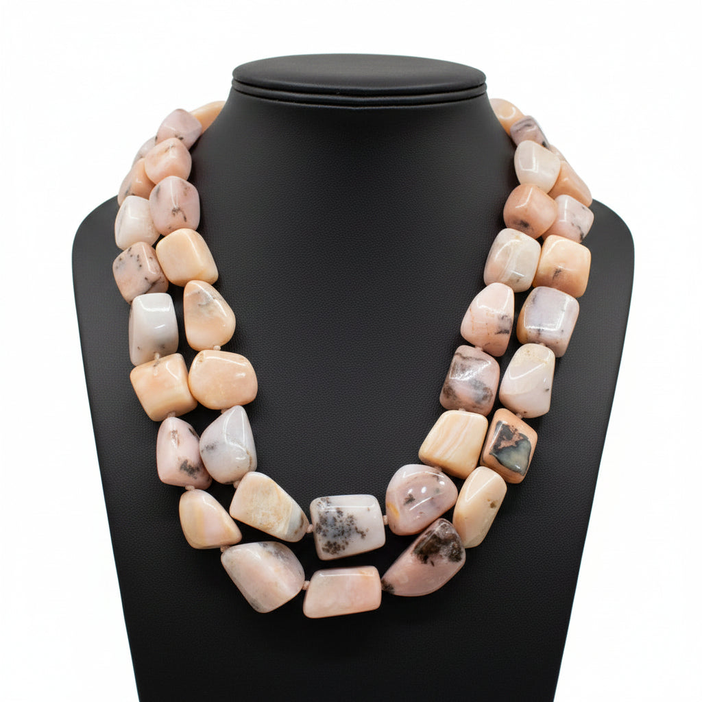 Chunky Rhodonite Gemstone Necklace
