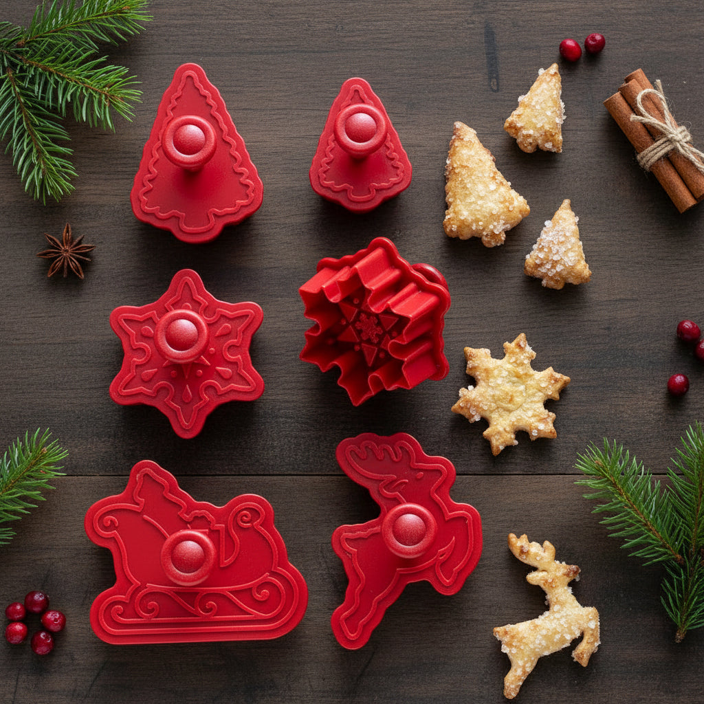 Williams Sonoma 'Twas The Night Pie Punches Set Of 6