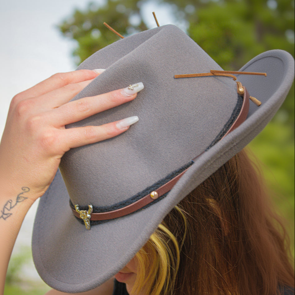 Cowboy Hat Action Summer, Sun Protection Unisex Hat Hiking Khaki