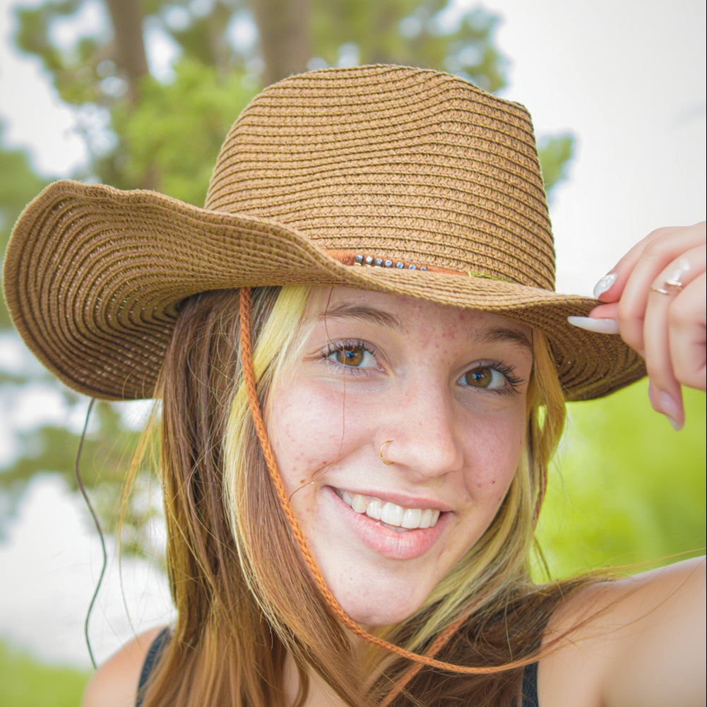 Western Woven 100% Recycled Paper Sun Hat With Strap