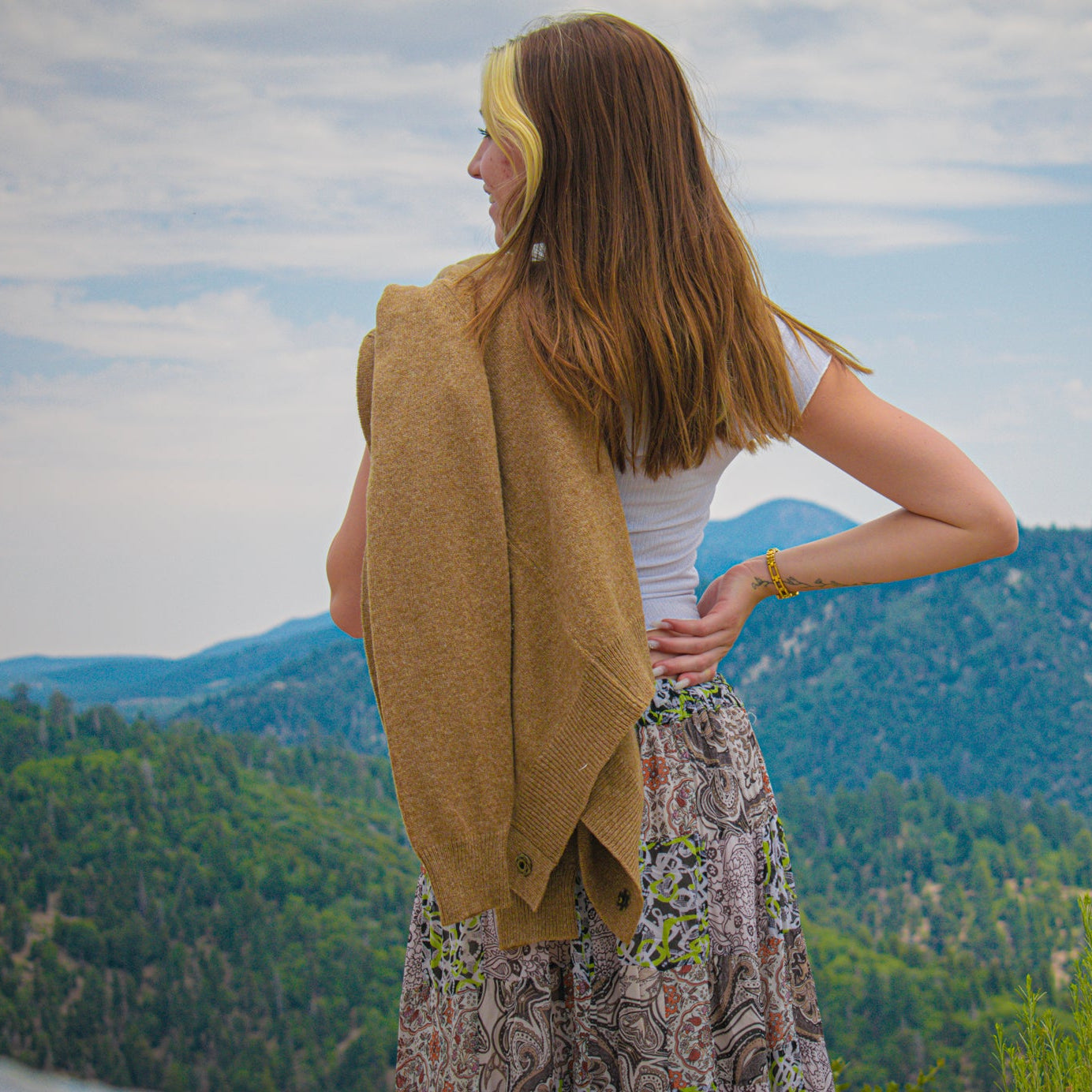 Chloe Wool Knit Mulot Cardigan Made in Italy