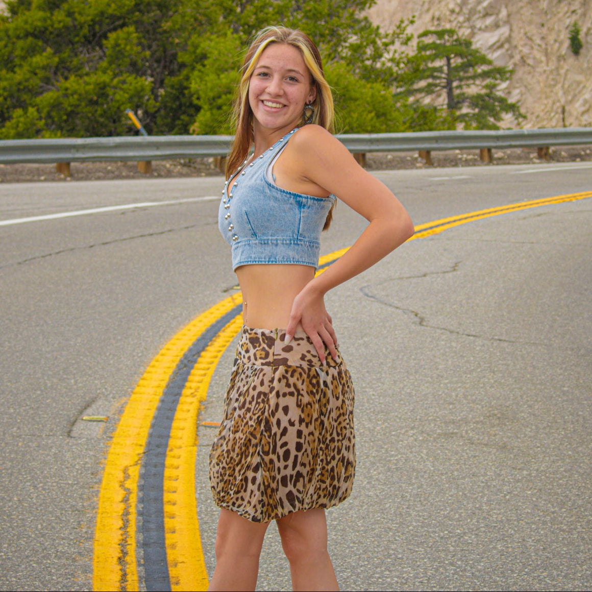 Sinequanone Paris France Leopard Print Short Skirt