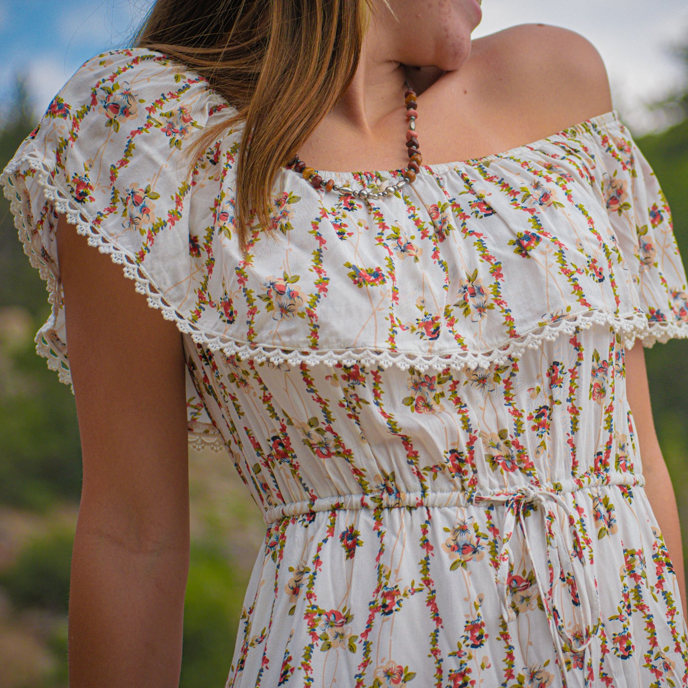 Nectar x Clothing Off the Shoulder Floral Maxi Dress